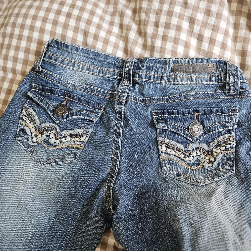 Rhinestone Bootcut Jeans by Wallflower